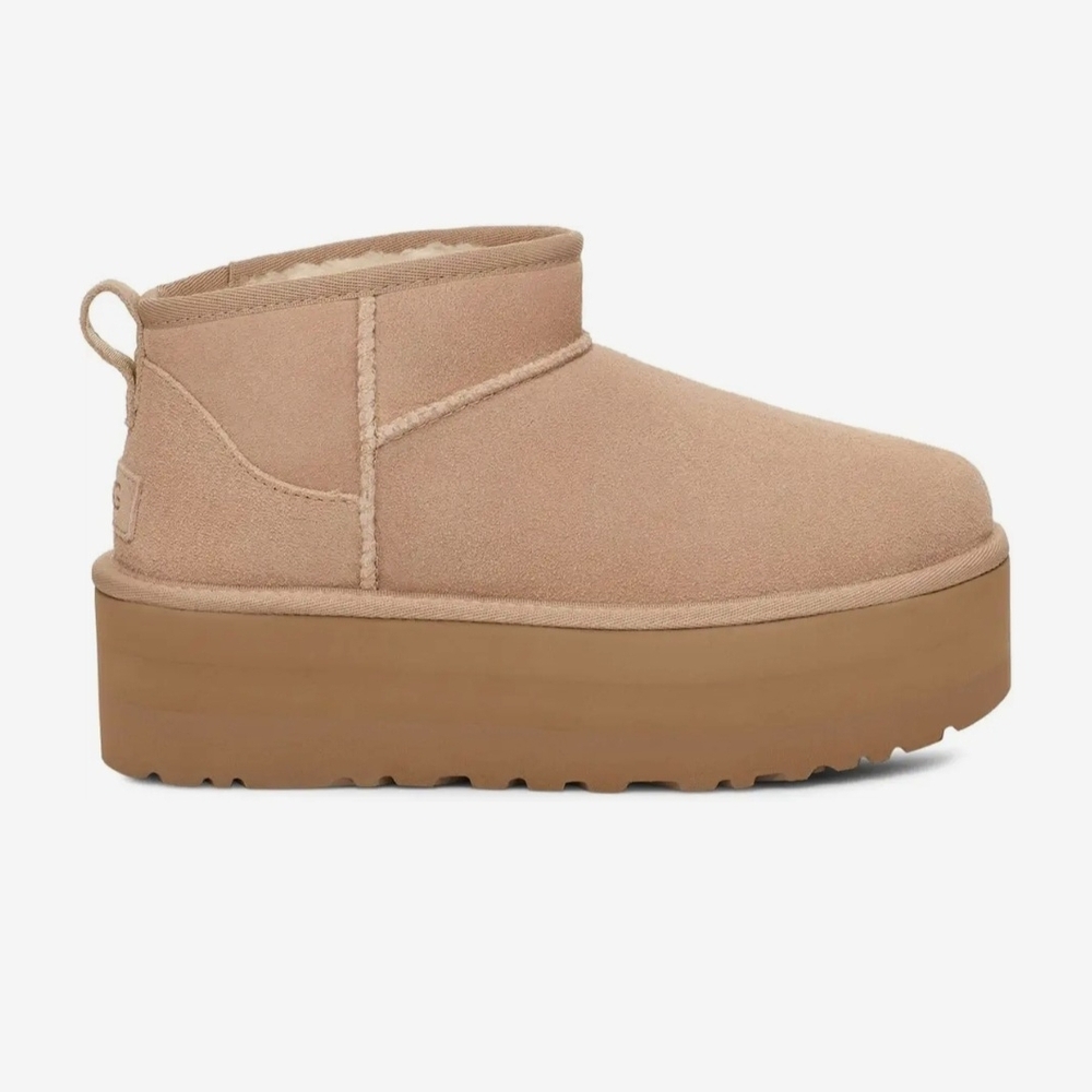UGG Classic Ulta Mini SandWomen's Platform Ankle Boots Size 8 NWT Chunky Preppy